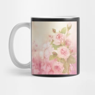 Rose Watercolor Graphic Shabby Chic Vintage Pink Rose Design, Floral Shabby Chic Home Decor Items, Apparel & Gifts Mug